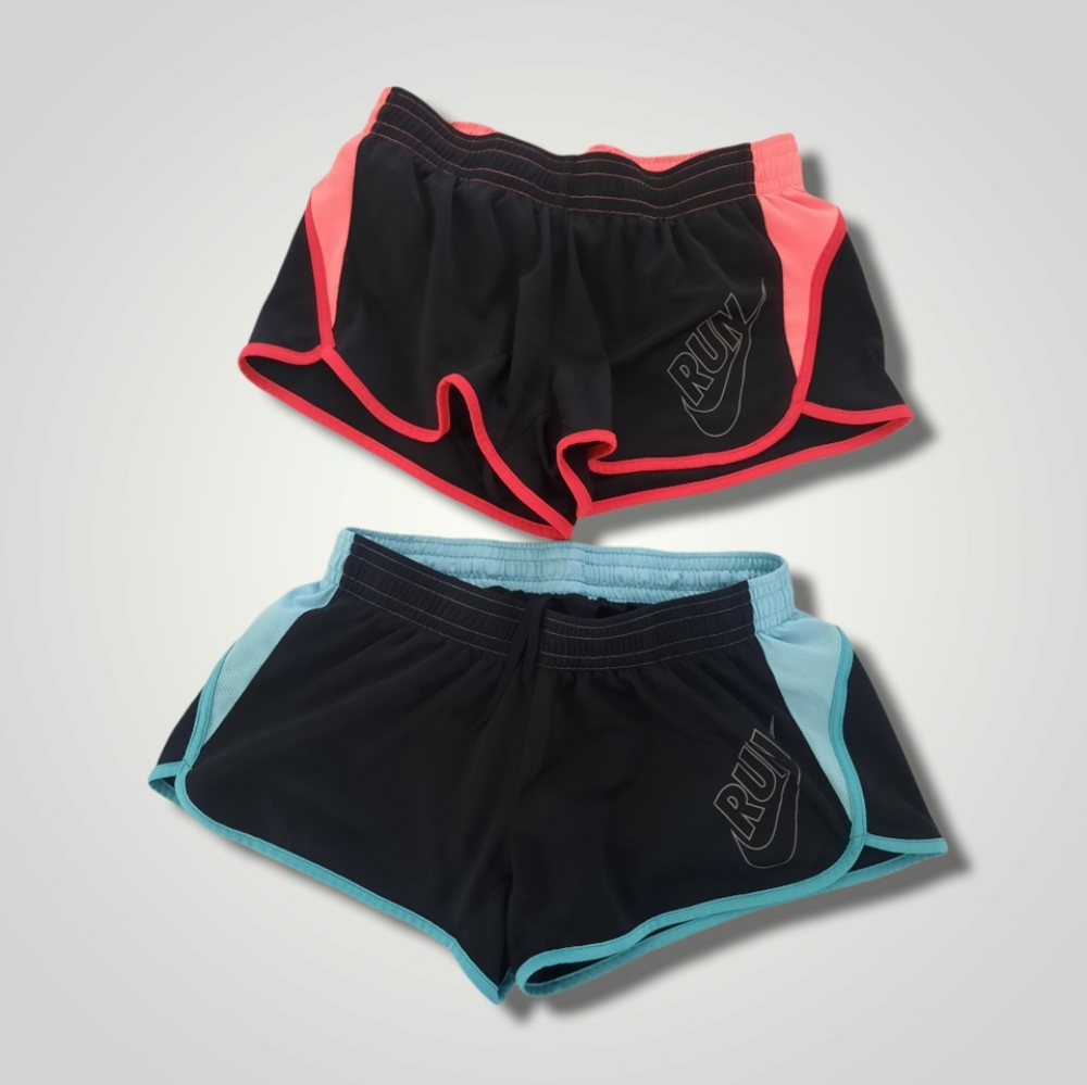 2 NIKE DRI-FIT Women's Running Shorts || Size S